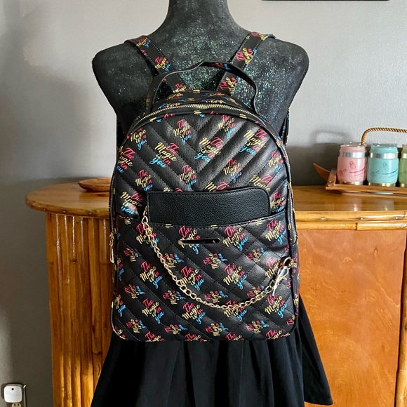 The Magic is You Black Backpack with Colorful Graphics with Black Cosmetic Bag main image 13